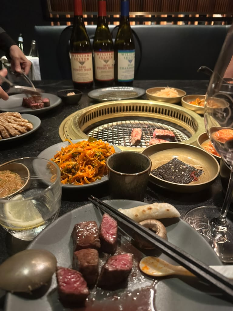wine dinner fine dining at cote korean singapore